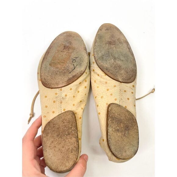 Joan and David Balletcore Leather Lace Up Dot Shoes Size 6 - Picture 5 of 9